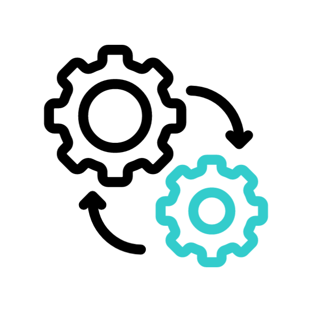 management Growth rocket icon